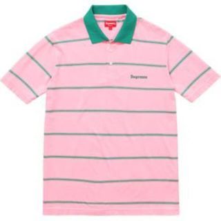 シュプリーム(Supreme)の[XL] Supreme Stripe Polo Pink(Tシャツ/カットソー(半袖/袖なし))