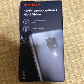 新品未使用 モトローラ moto e7 ミネラルグレイ