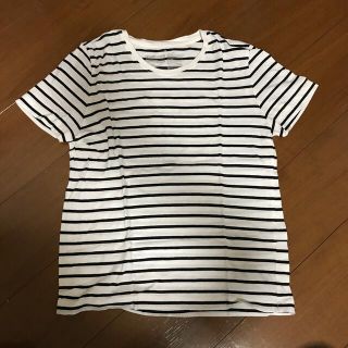 ムジルシリョウヒン(MUJI (無印良品))の無印良品　Tシャツ　ボーダー　黒　(Tシャツ(半袖/袖なし))