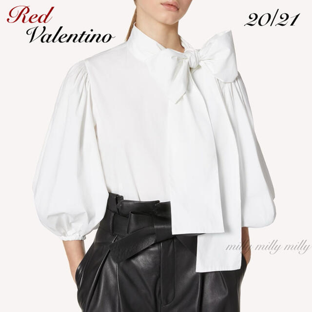 新品 ヴァレンティノ VALENTINO リボンつきシャツワンピース 全商品