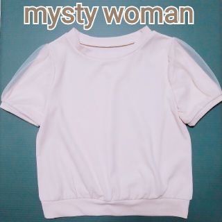 ミスティウーマン(mysty woman)のmysty woman＊チュール袖プルオーバー(カットソー(半袖/袖なし))