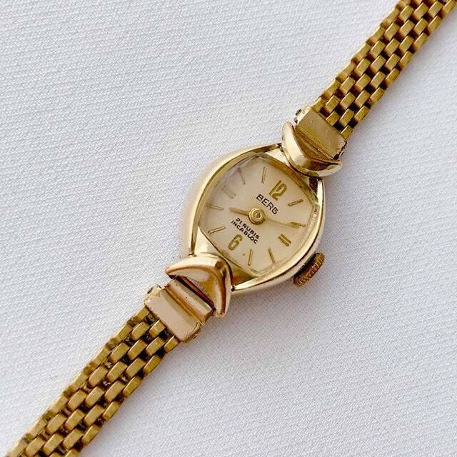 BERG 21石　INCABLOC アンティークレディース手巻き腕時計　稼動品ファッション小物