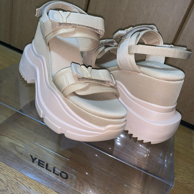 YELLOW NAKED DOUBLE SNEAKER SANDALS