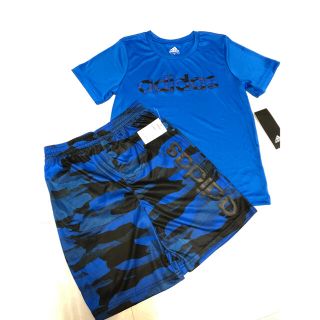 アディダス(adidas)の【新品・タグ付き】6才　120㎝　adidasセットアップ　アディダスキッズ(Tシャツ/カットソー)