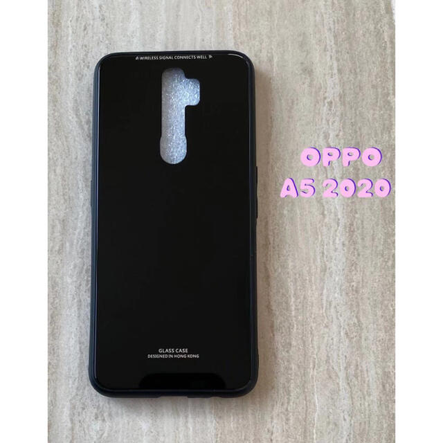 OPPO(オッポ)のシンプル&可愛い♪耐衝撃背面9HガラスケースOPPO A5 2020 ホワイト  スマホ/家電/カメラのスマホアクセサリー(Androidケース)の商品写真