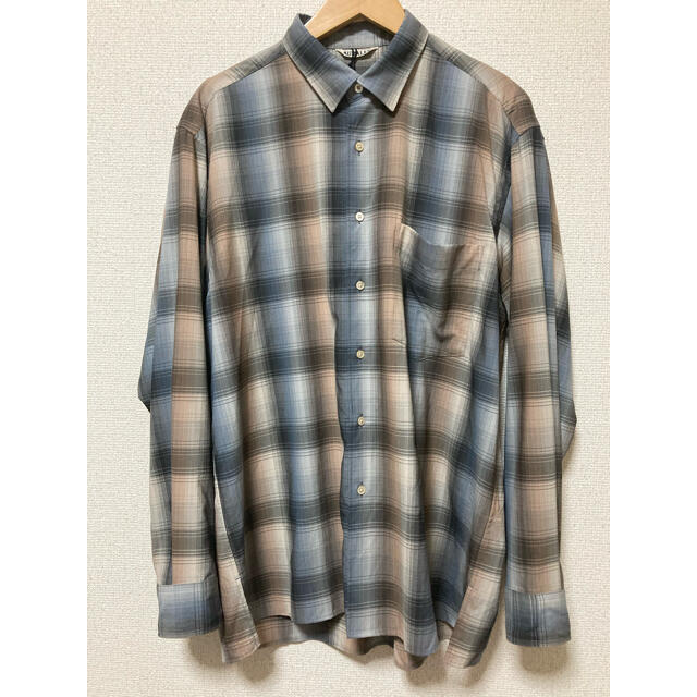 COMOLI(コモリ)のAURALEE SUPER LIGHT WOOL CHECK SHIRTS メンズのトップス(シャツ)の商品写真