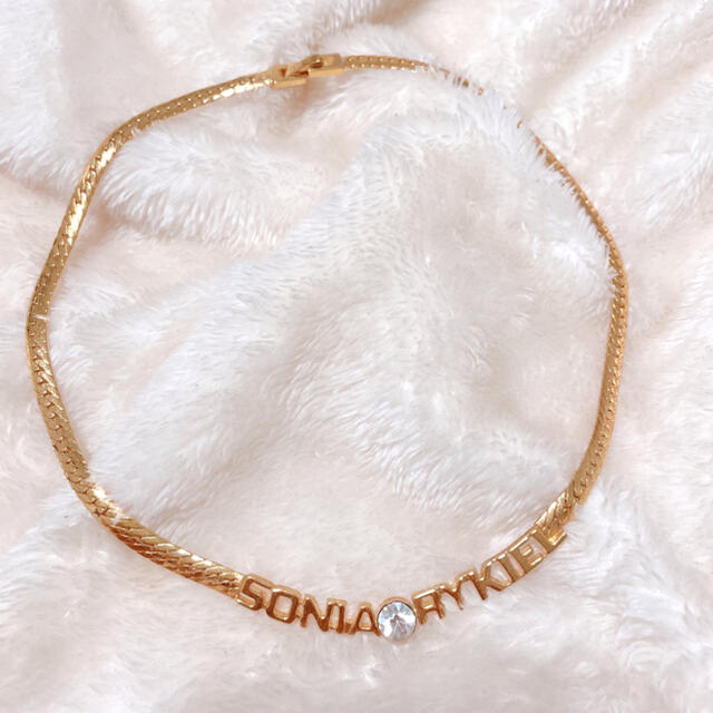 SONIA RYKIEL(ソニアリキエル)の【SONIA RYKIEL】ロゴネックレス　美品　ソニアリキエル レディースのアクセサリー(ネックレス)の商品写真