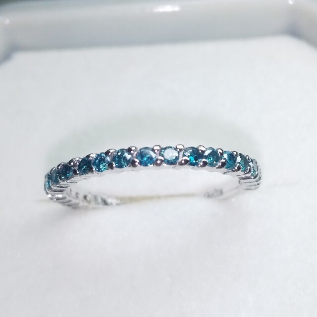 K18WG ブルーダイヤ 0.30ct エタニティリング | www.jarussi.com.br
