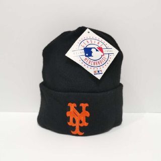 ニューエラー(NEW ERA)の90s NY METS メッツ ビーニー CAP キャップ MLB USA製(ニット帽/ビーニー)