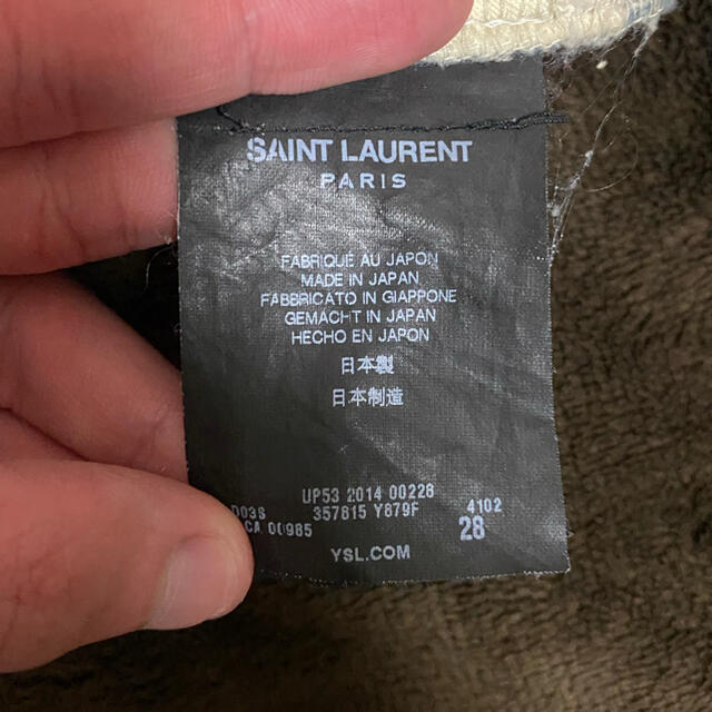 Saint Laurent(サンローラン)の14aw saint laurent paris サンローランパリデストロイ メンズのパンツ(デニム/ジーンズ)の商品写真