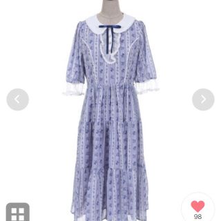 アクシーズファム(axes femme)の最終値下げ【美品】プチローズ柄ワンピース(ロングワンピース/マキシワンピース)