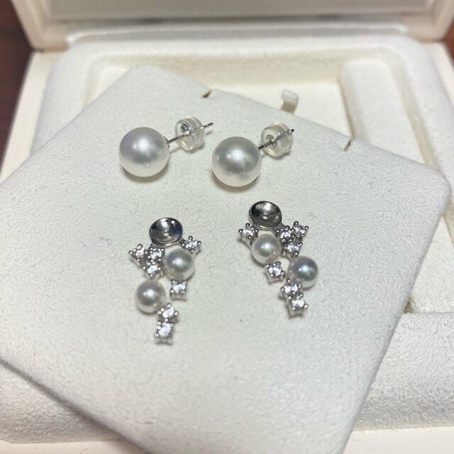 天然アコヤパール　あこや真珠　ピアス　タサキ　ミキモト　TASAKI 田崎真珠