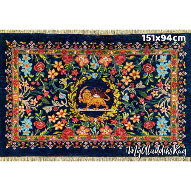 カシュガイ族 手織り絨毯 151×94cm