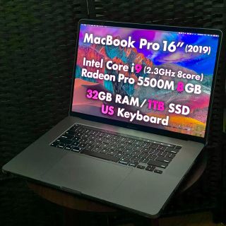 Mac (Apple) - 美品♪USキーモデル MacBook Pro 16インチ i9/32GB/1TB