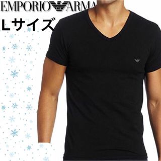 エンポリオアルマーニ(Emporio Armani)の【新品】アルマーニ メンズ半袖Ｔシャツ　110856 ブラック 黒　Lサイズ(Tシャツ/カットソー(半袖/袖なし))