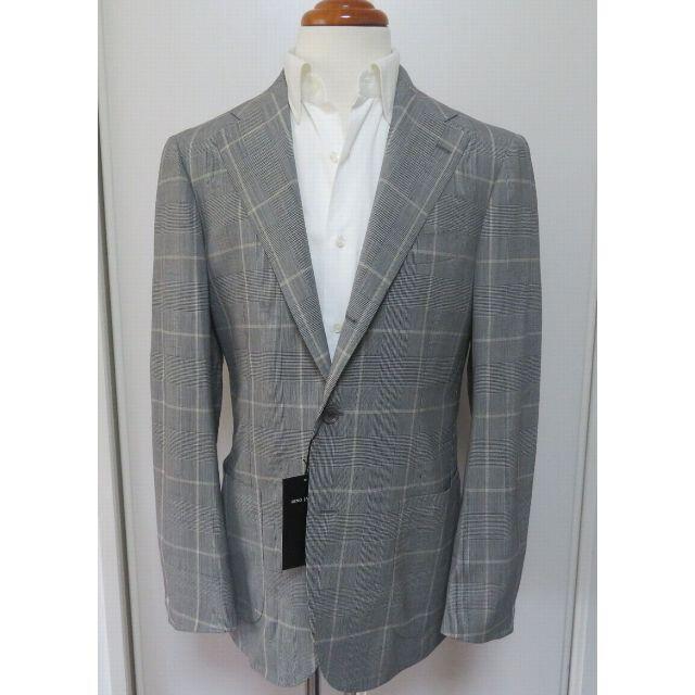□新品【RING JACKET】極上ジャケット 春夏 グレンチェックグレー46M-