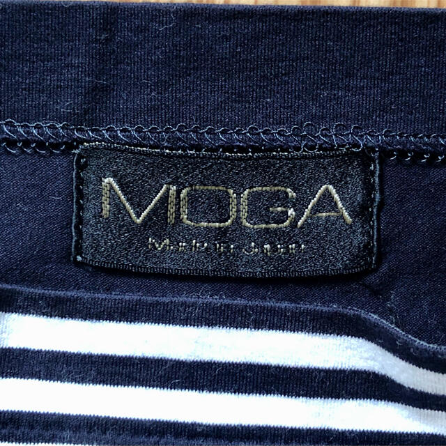 MOGA(モガ)のカットソー　Ｔシャツ　伸縮性　ボーダー レディースのトップス(Tシャツ(半袖/袖なし))の商品写真