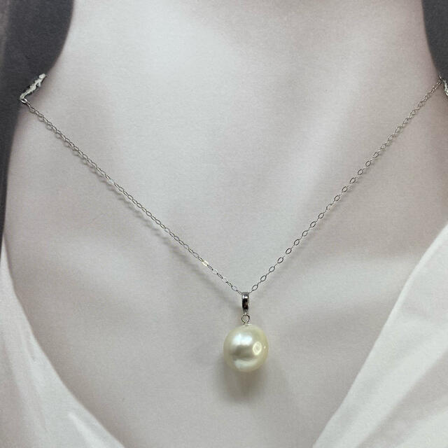 安い公式 pt850 プラチナネックレス ＋ プラチナペンダントの 南洋真珠