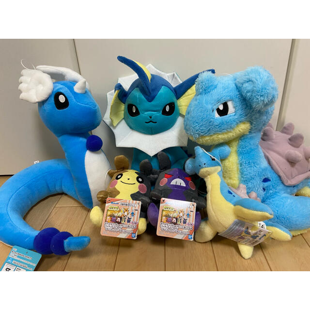 ポケモン(ポケモン)のポケモン ぬいぐるみ ハクリュウ シャワーズ ラプラス モルペコ 6点セット エンタメ/ホビーのおもちゃ/ぬいぐるみ(ぬいぐるみ)の商品写真