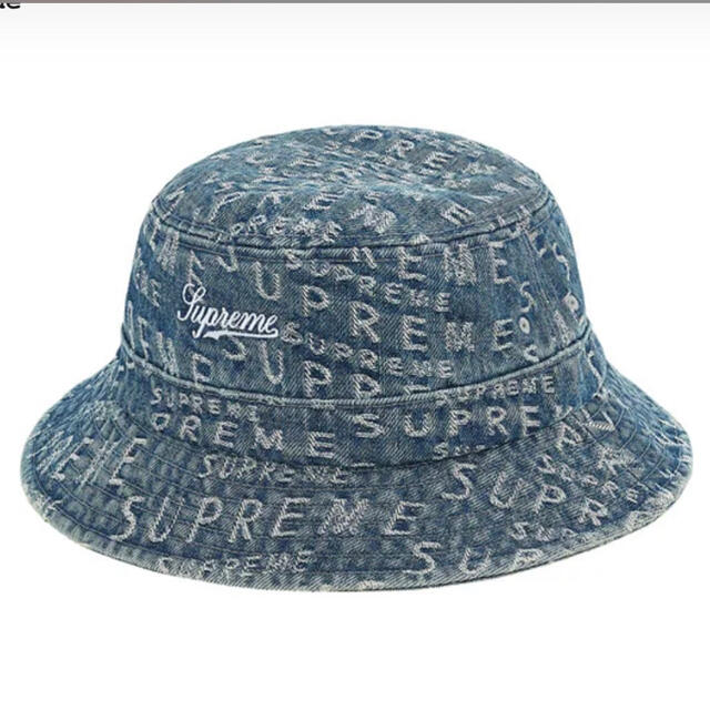 Supreme Warp Jacquard Logos Denim Hat