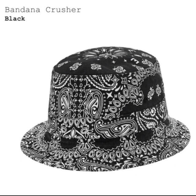 supreme Bandana Crusher 黒色　店舗購入ハット