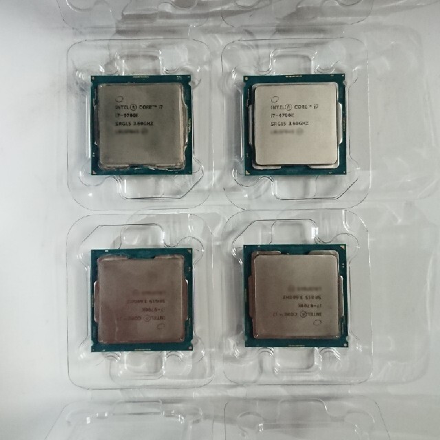 intel Core i7 9700k 傷・汚れ・変色等有品4個セットPCパーツ