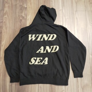 シー(SEA)の【美品レア物！】wind and sea プラムツリーパーカースエット ブラック(パーカー)