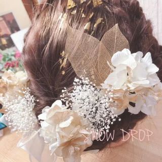 カール🎀♡お花の髪飾り♡ウエディング♡成人式♡卒業式♡前撮り♡結婚式(ヘアアクセサリー)