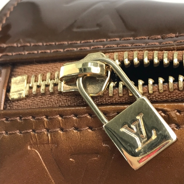 ルイヴィトン LOUIS VUITTON ベッドフォード M91131 モノグラムヴェルニ エナメル ハンドバッグ パテントレザー ブロンズ×ゴールド金具