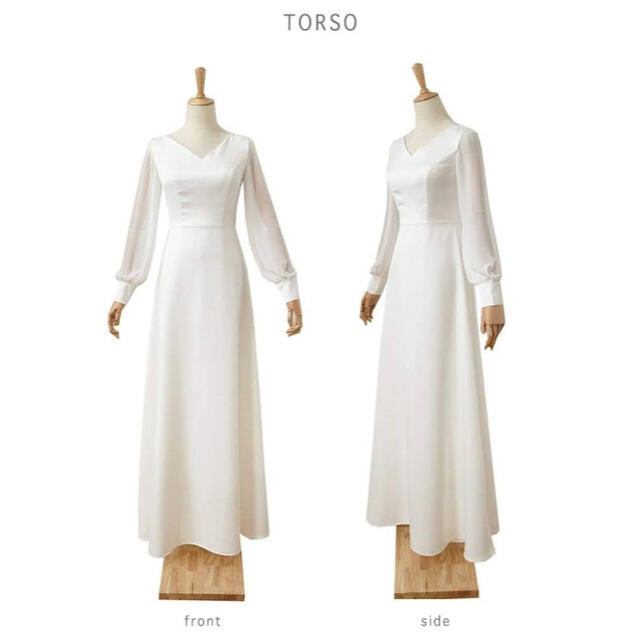 フォトウエディング 花嫁 ウエディングドレス ホワイト（S） レディースのフォーマル/ドレス(ウェディングドレス)の商品写真
