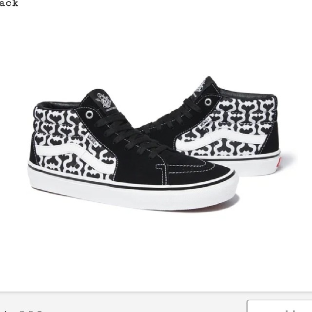 Supreme Vans Monogram S Logo Black 27.5