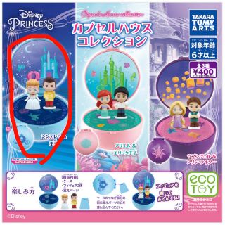 ディズニー(Disney)のタカラトミー　ディズニープリンセス　カプセルハウスコレクション　シンデレラ&王子(キャラクターグッズ)