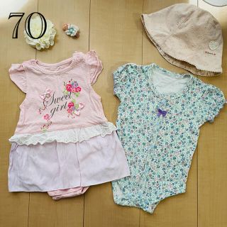 ニシキベビー(Nishiki Baby)のスウィートガール　70 ロンパース2点セット(ロンパース)