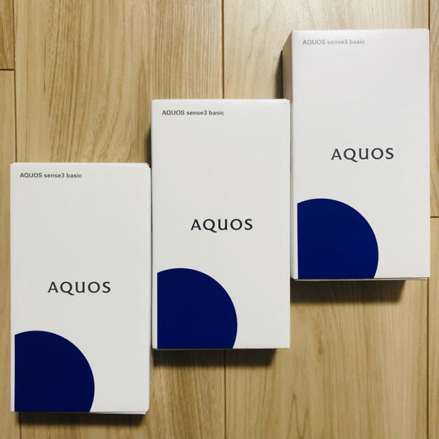 AQUOS sense3 basic(SHV48) 3台セット SIMフリー 代引き人気 スマホ