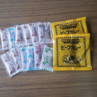 インスタント　味噌汁&ビーフカレー(レトルト食品)