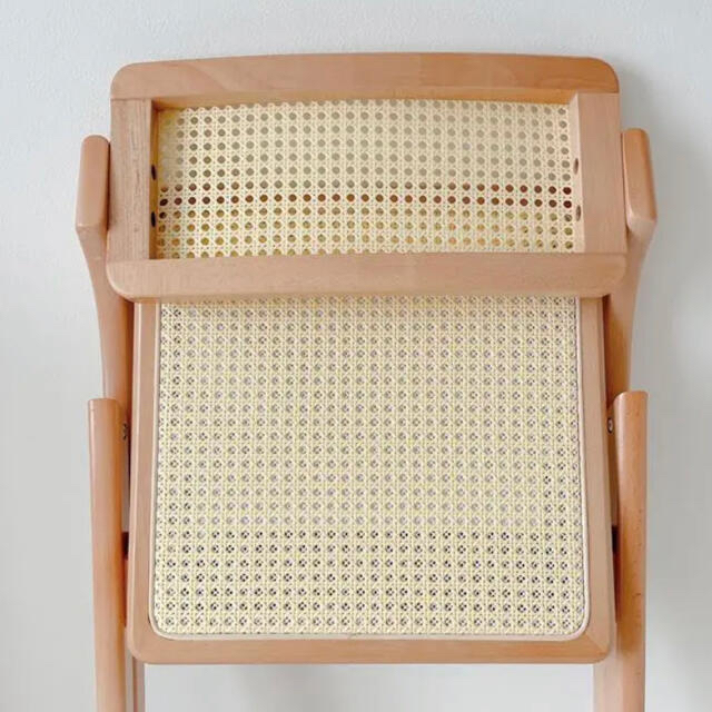 購入お値下 ラタン チェア サイドテーブル 韓国 インター 木製 折りたたみ イス 椅子 折り畳みイス 