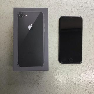 アップル(Apple)のiPhone8 スペースグレー　中古美品(スマートフォン本体)