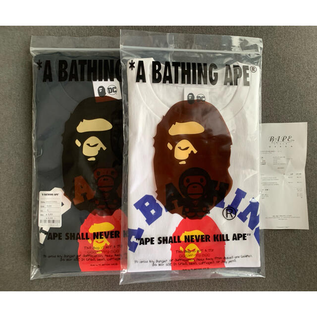 A BATHING APE(アベイシングエイプ)の【 BAPE X DC 】BABY MILO SUPERMAN COLLEGE  メンズのトップス(Tシャツ/カットソー(半袖/袖なし))の商品写真