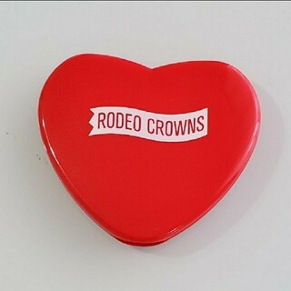 ロデオクラウンズ(RODEO CROWNS)の新品 ロデオクラウンズ ハート型鏡  赤(ミラー)