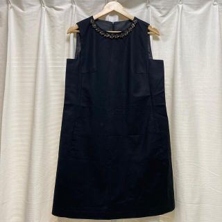 ザラ(ZARA)のZARA ビジューワンピース【使用回数１回】(ひざ丈ワンピース)