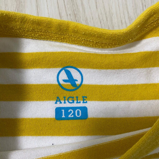 AIGLE(エーグル)のAIGLE ボーダーTシャツ　120 キッズ/ベビー/マタニティのキッズ服女の子用(90cm~)(Tシャツ/カットソー)の商品写真