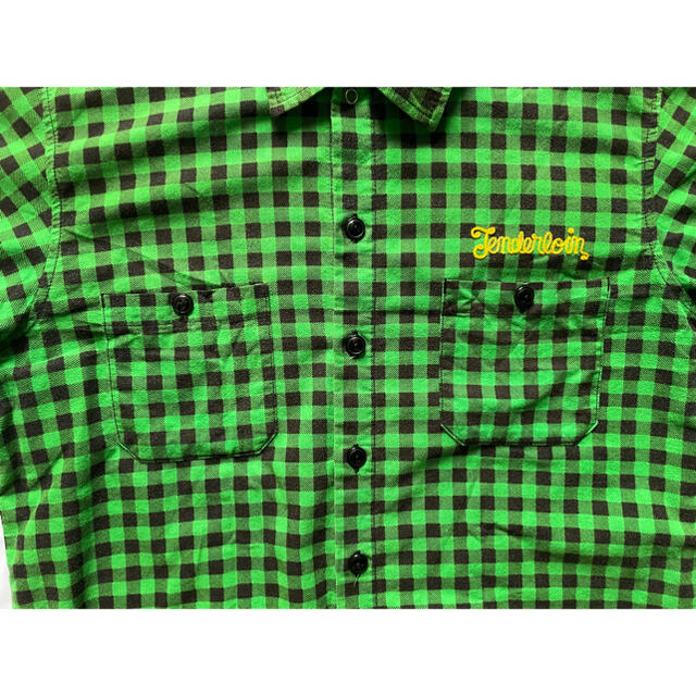 TENDERLOIN(テンダーロイン)のテンダーロイン　ブロックチェック　グリーン　M バッファロー　半袖　シャツ メンズのトップス(シャツ)の商品写真