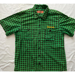 テンダーロイン(TENDERLOIN)のテンダーロイン　ブロックチェック　グリーン　M バッファロー　半袖　シャツ(シャツ)