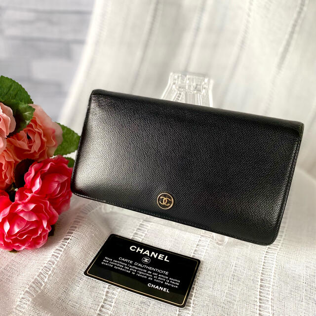 CHANEL(シャネル)のCHANEL シャネル 長財布　ココマーク　黒　ブラック レディースのファッション小物(財布)の商品写真