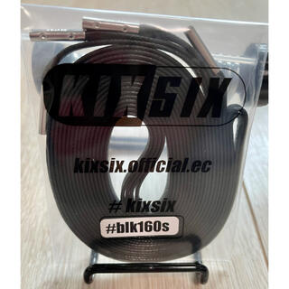 KIXSIX Waxed Shoelace 黒 平紐 160cm ×2個(スニーカー)