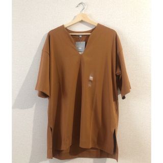 ユニクロ(UNIQLO)のユニクロ マメ クロゴウチ エアリズムコットンオーバーサイズT ブラウン 茶 L(Tシャツ(半袖/袖なし))