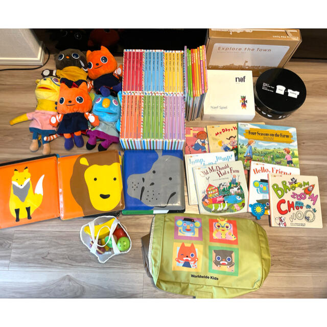 ワールドワイドキッズ DVD 絵本 おもちゃフルセット ベネッセ英語-