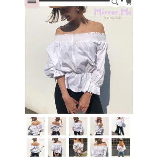 【美品】Mirror me オフショルブラウス(シャツ/ブラウス(長袖/七分))