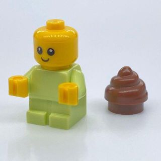 レゴ(Lego)の【新品・感謝セール】LEGO 黄緑 赤ちゃん 1体+ ソフトクリーム パーツ(知育玩具)