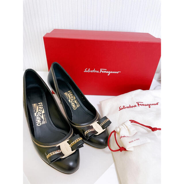 新作揃え Salvatore 7cmヒール(23.5cm) フェラガモ - Ferragamo